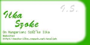 ilka szoke business card